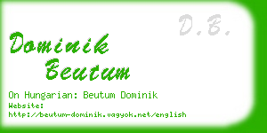 dominik beutum business card